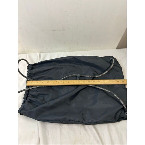 UA Under Armor 2 zipper back pack cinch sak bag gray - Picture 3 of 6